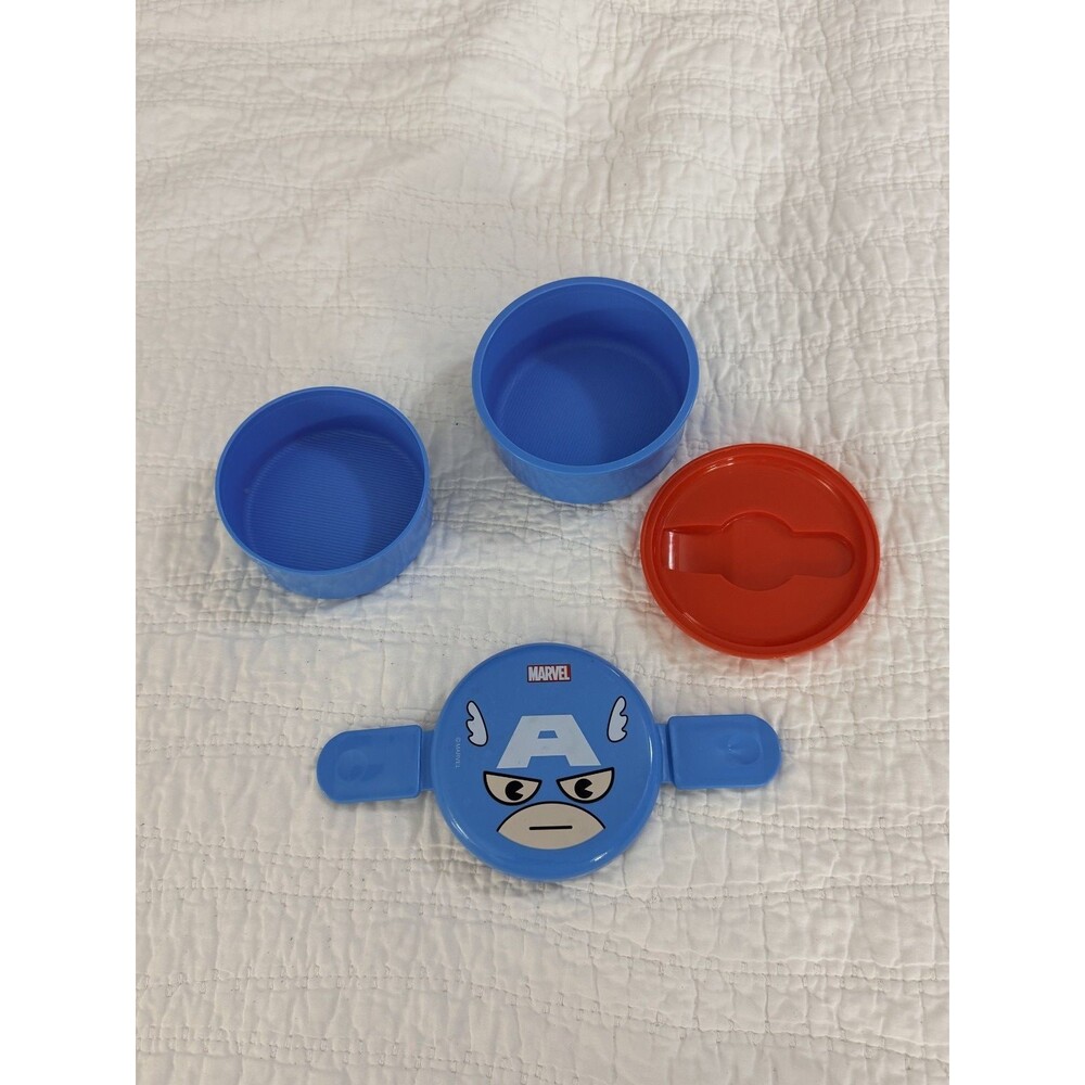 Marvel Captain America Bento Lunch Box Set 4 inches blue red